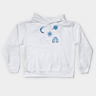 starry night sticker pack Kids Hoodie